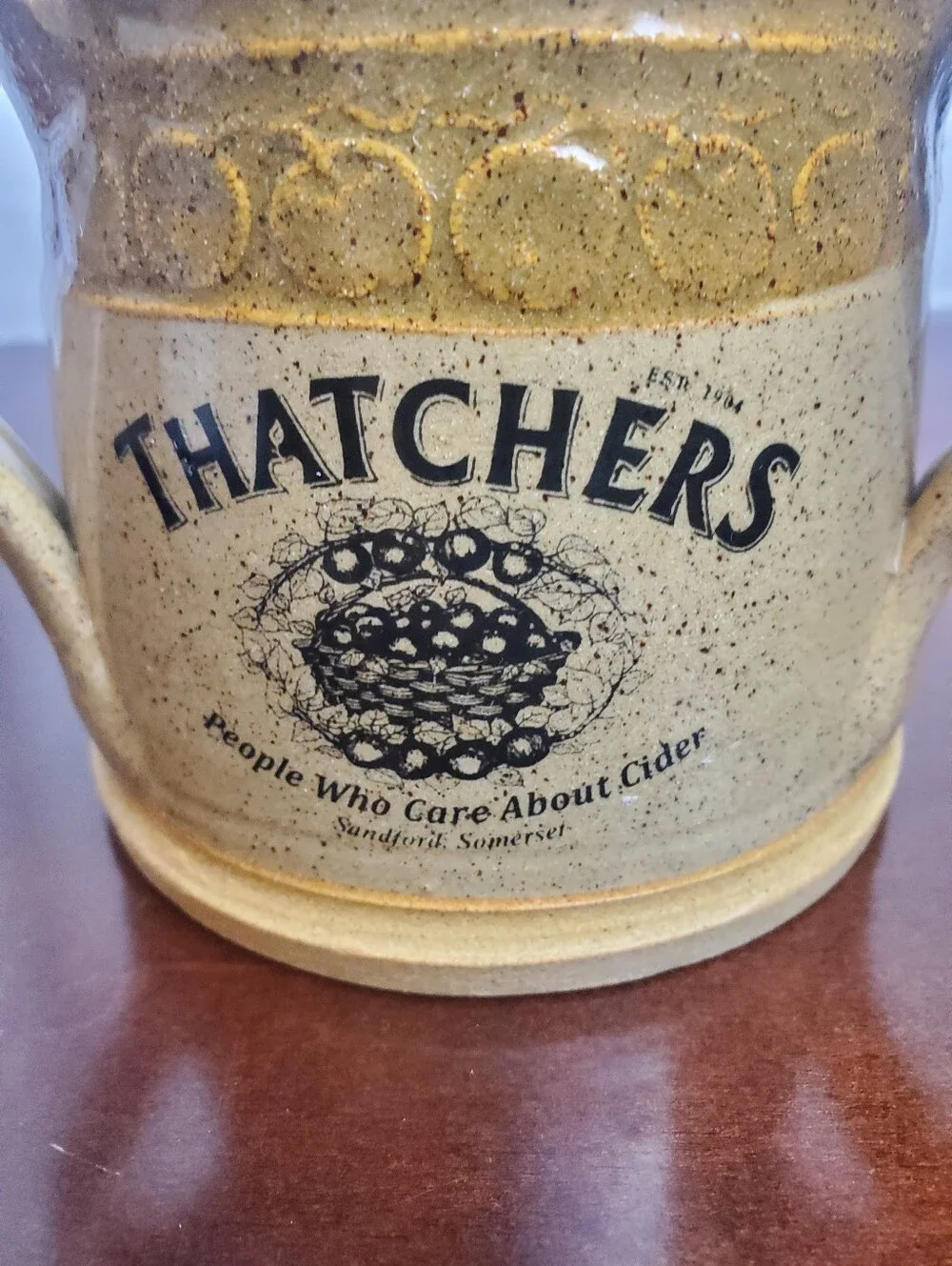 VTG NOS RARE P&L Wilson THATCHERS CIDER Three-Handled 'Surprise Frog' Tyg Mug